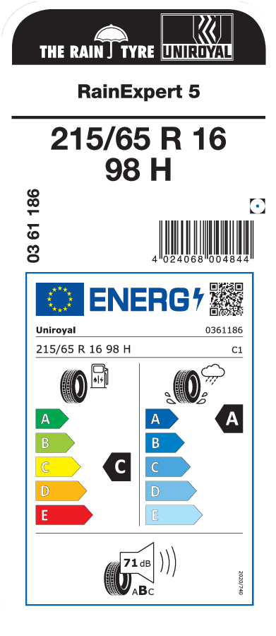 UNIROYAL RainExpert 5 215/65 R 16 098H