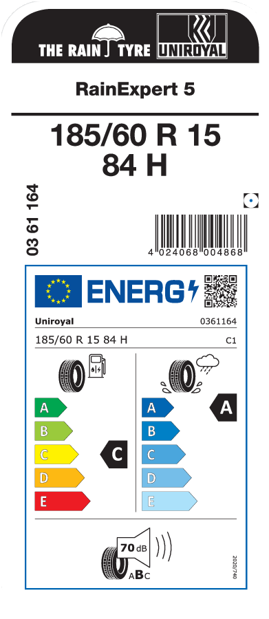 UNIROYAL RainExpert 5 185/60 R 15 084H
