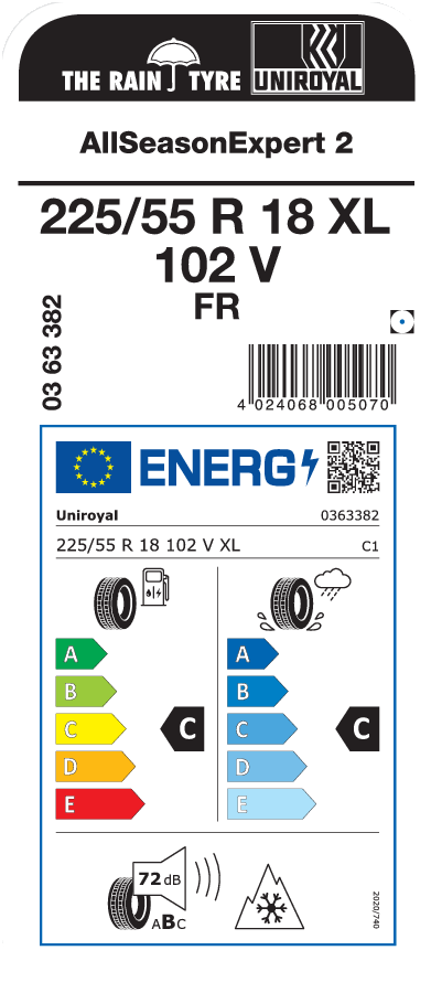 UNIROYAL AllSeasonExpert 2 225/55 R 18 XL 102V