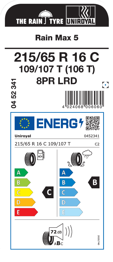 UNIROYAL Rain Max 5 215/65 R 16 109/107T (106T)