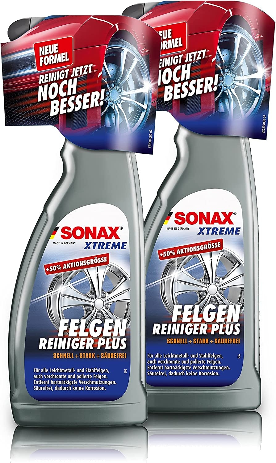 SONAX 02304000 Xtreme Felgenreiniger Plus Säurefrei 2x750ml