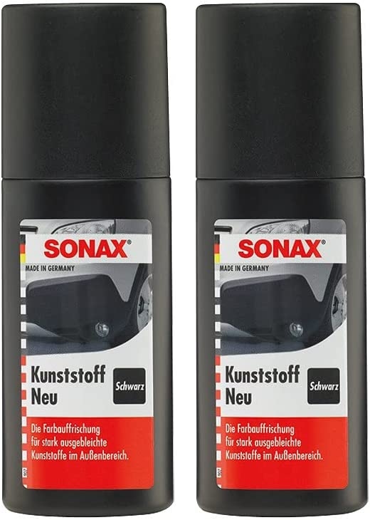 SONAX 04091000 Kunststoff Neu Schwarz Kunststoffpflege 2x100ml