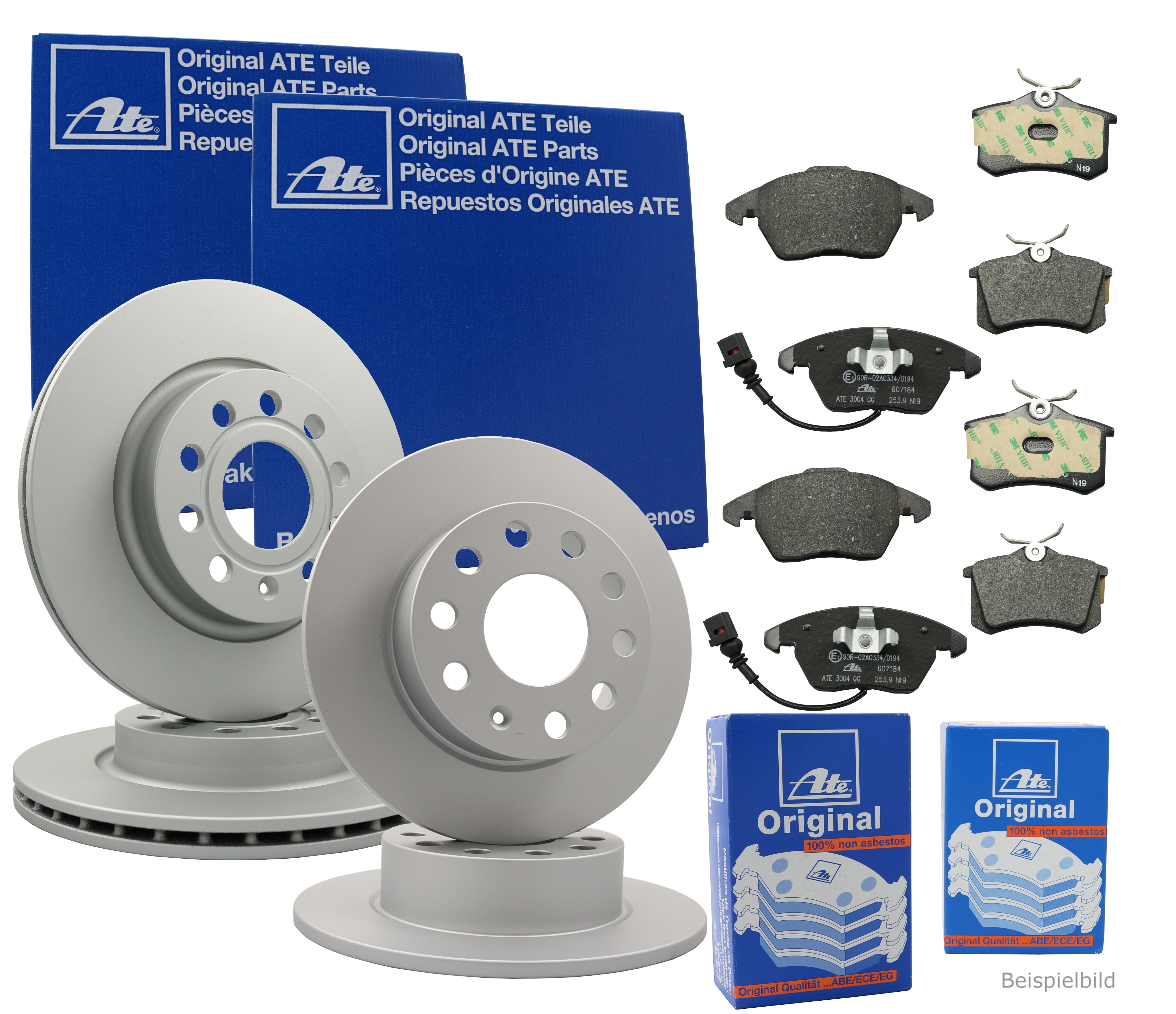 Bremsscheibe ATE 24.0128-0155.1 für MERCEDES-BENZ, Vorderachse