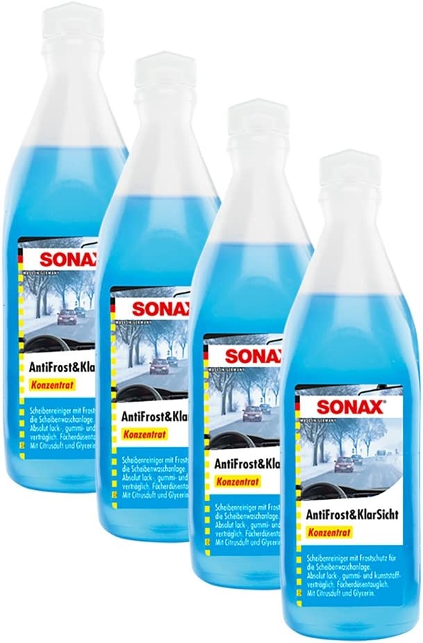 SONAX 4X 03321000 AntiFrost KlarSicht Konzentrat Frostschutz Citrusduft 250ml