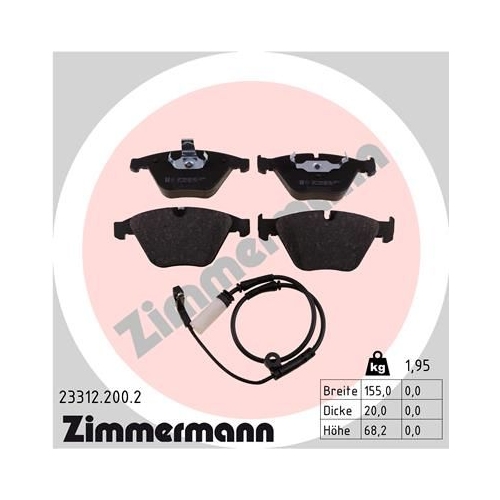 Zimmermann Bremsenset vorne + hinten Bremsscheiben + Bremsbel&auml;ge BMW 5er E60 E61