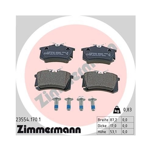 Bremsscheibe ZIMMERMANN 100.1233.20 COAT Z f&uuml;r VAG VW (FAW) VW (SVW) SKODA (SVW)