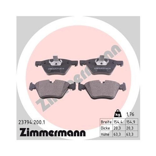 Bremsscheibe ZIMMERMANN 150.3428.52 SPORT Z f&uuml;r BMW BMW (BRILLIANCE)