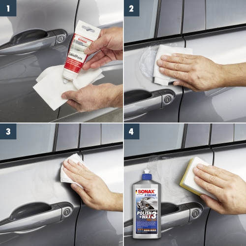 SONAX 03201000 Schleifpaste Silikonfrei Schleifpolitur 3x75ml