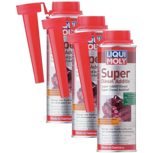 Liqui Moly 3x 5120 Super Diesel Additiv Kraftstoff Zusatz 250ml &Ouml;lset Getriebe&ouml;l