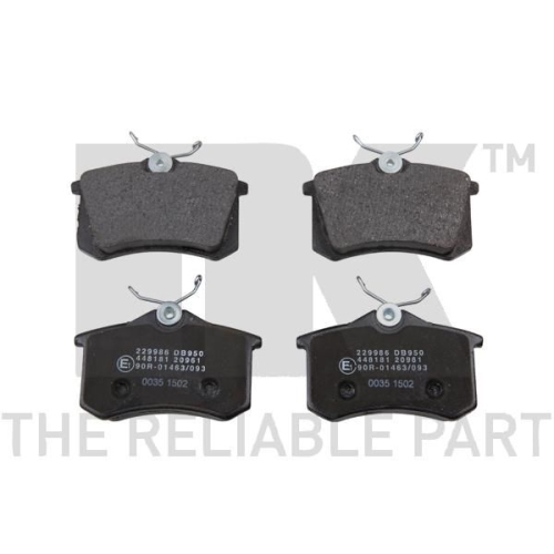 NK Bremsenset Bremsscheiben + Bremsbel&auml;ge vorne + hinten Peugeot 207 Coupe