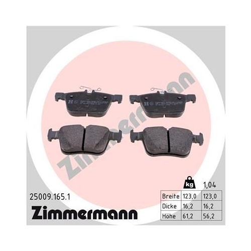 ZIMMERMANN Bremsenset Bremsscheiben + Bremsbel&auml;ge vorne + hinten VW TIGUAN GOLF