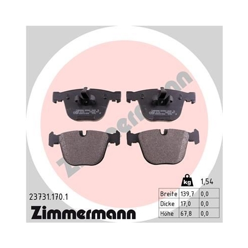 Bremsscheibe ZIMMERMANN 150.3478.52 SPORT Z f&uuml;r BMW, Vorderachse links