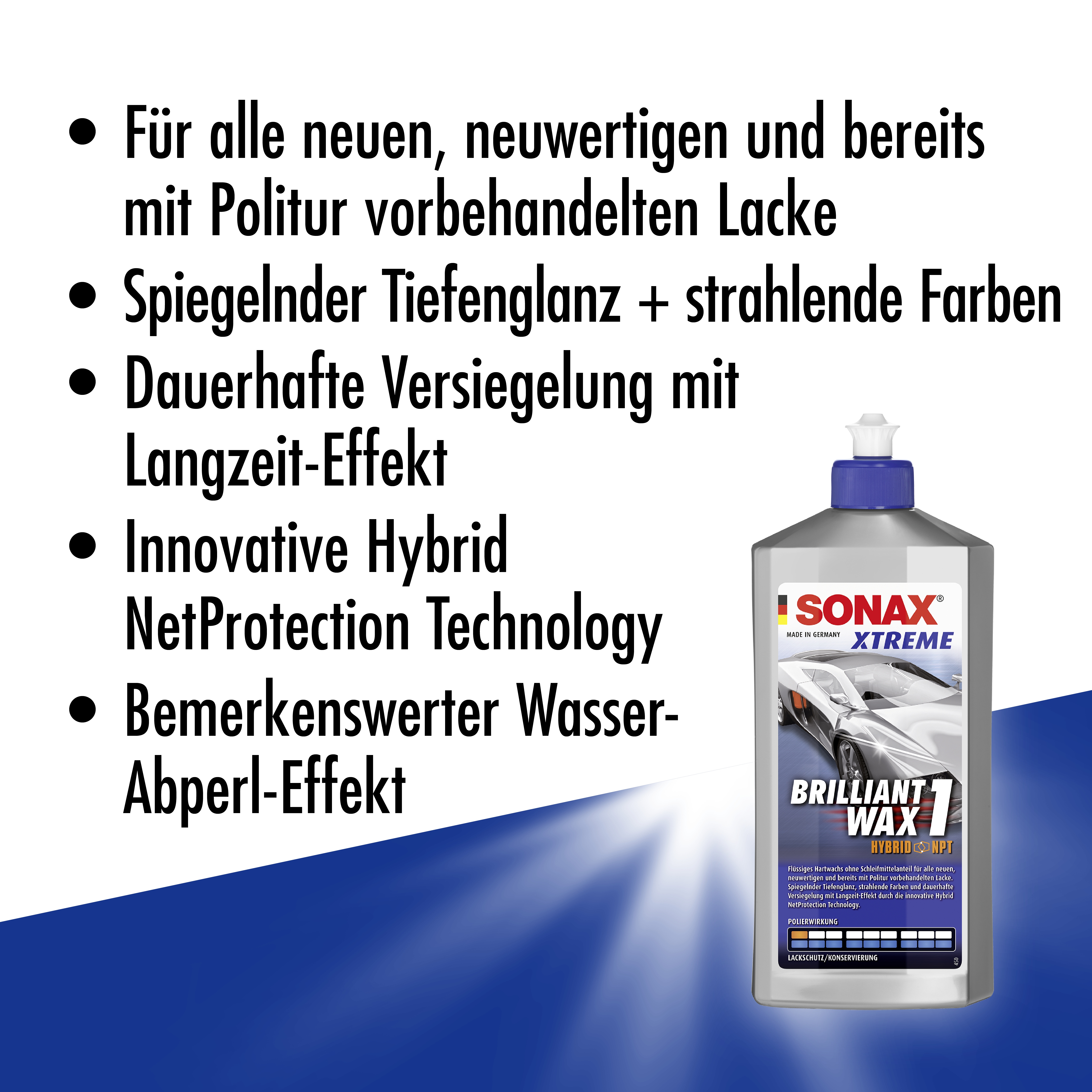 SONAX XTREME BrilliantWax 1 Hybrid NPT 500 ml +Applikationsschwamm