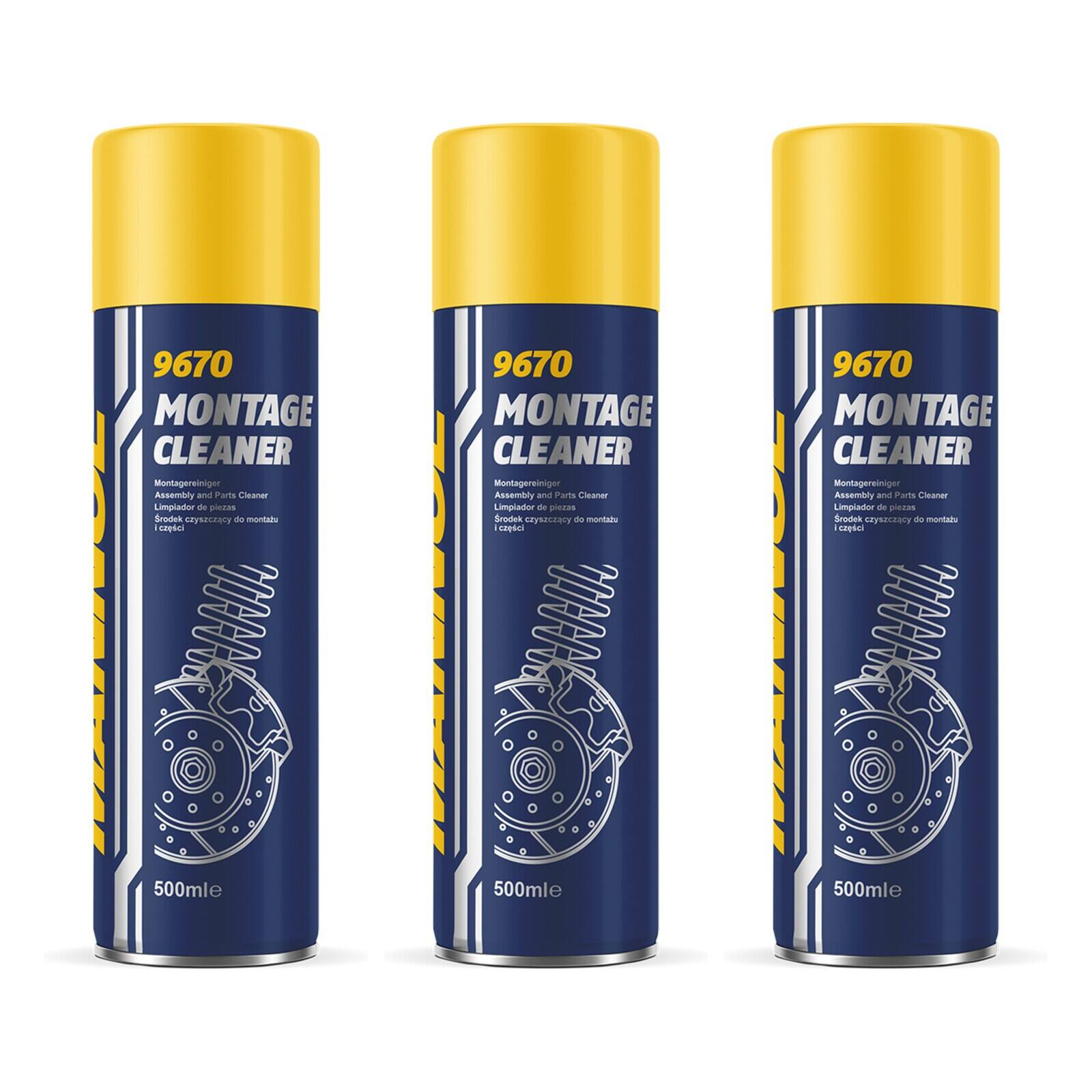 MANNOL 9670 Bremsenreiniger Montage Cleaner 3x 500 ml