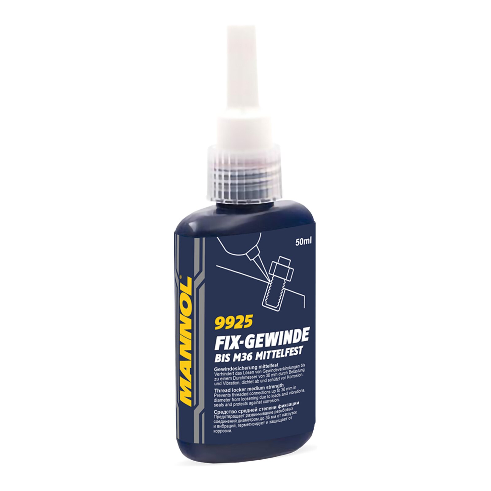 MANNOL 9925 Schraubensicherung Fix-Gewinde mittelfest 3x 50 ml