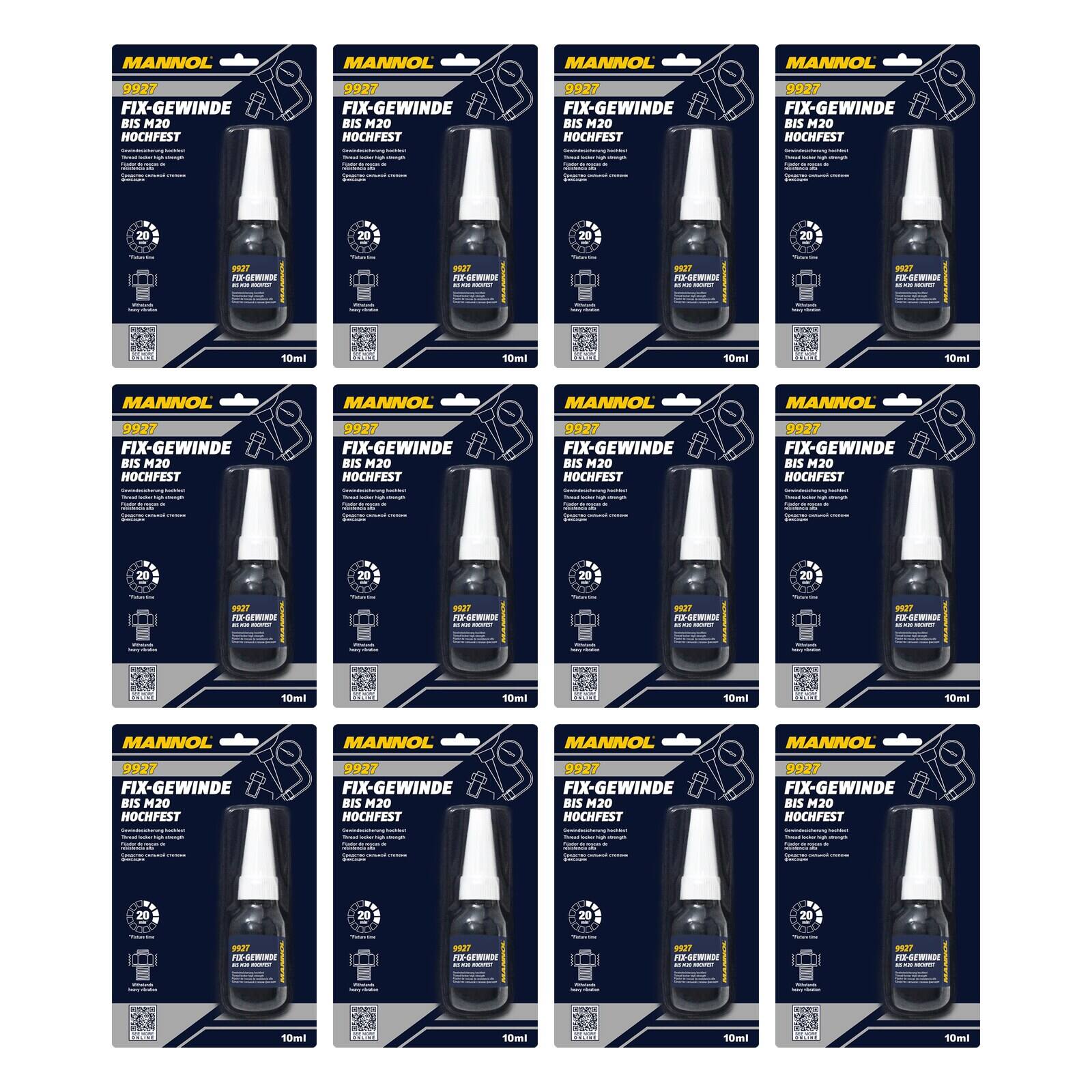 MANNOL 9927 Schraubensicherung Fix-Gewinde hochfest 12x 10 ml