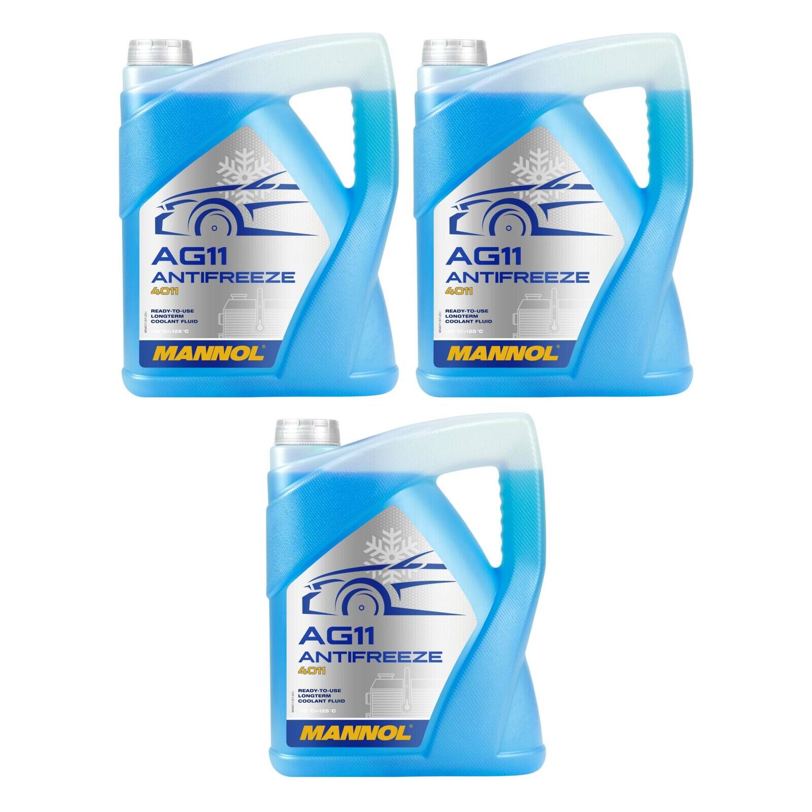 MANNOL MN4011-5 K&uuml;hlerfrostschutz AG11 -40&deg;C Fertigmischung 3x 5 Liter