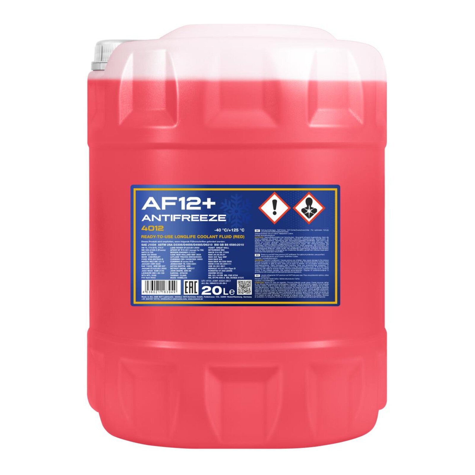 MANNOL MN4012-20 K&uuml;hlerfrostschutz AF12+ -40&deg;C Fertigmischung 20 Liter