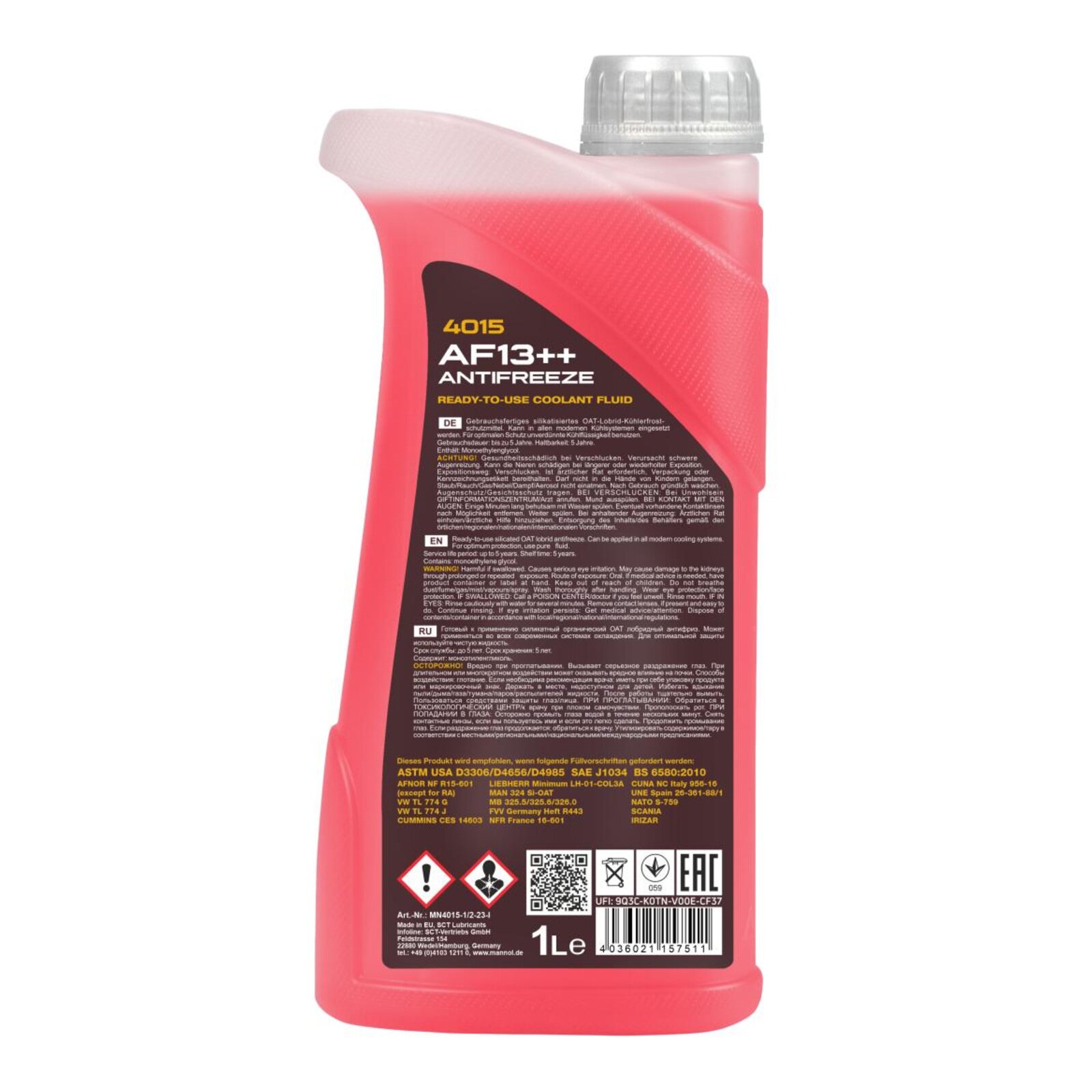 MANNOL MN4015-1 K&uuml;hlerfrostschutz AF13++ -40&deg;C Fertigmischung 4x 1 Liter