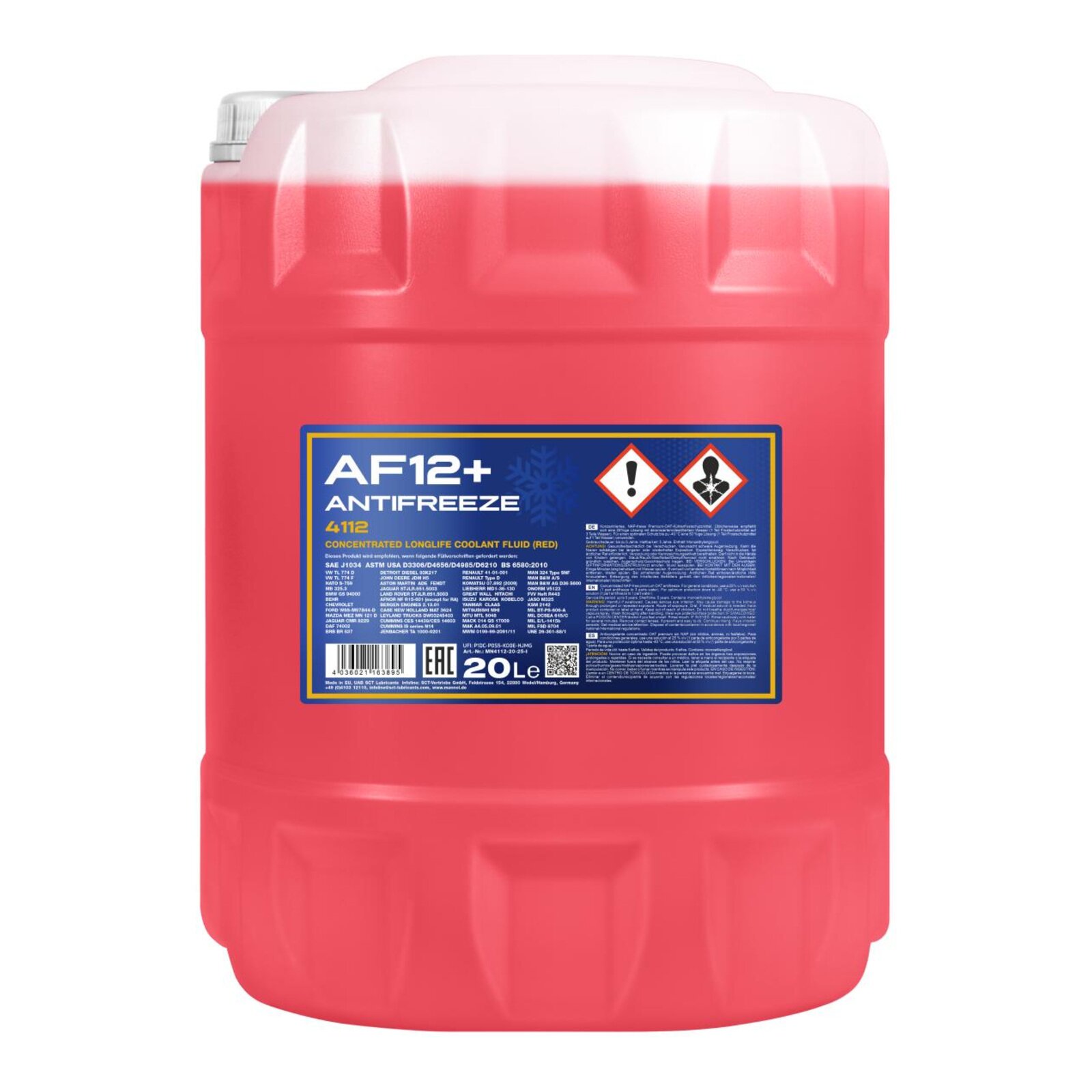 MANNOL MN4112-20 K&uuml;hlerfrostschutz AF12+ Longlife Konzentrat 20 Liter