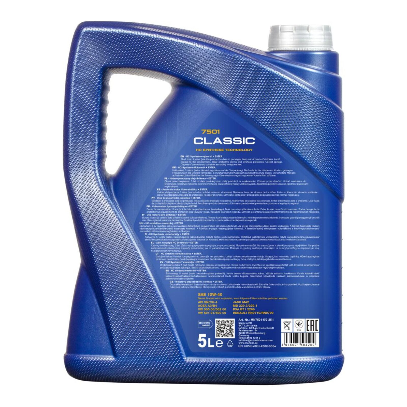 MANNOL MN7501-5 Motor&ouml;l Classic 10W-40 5 Liter