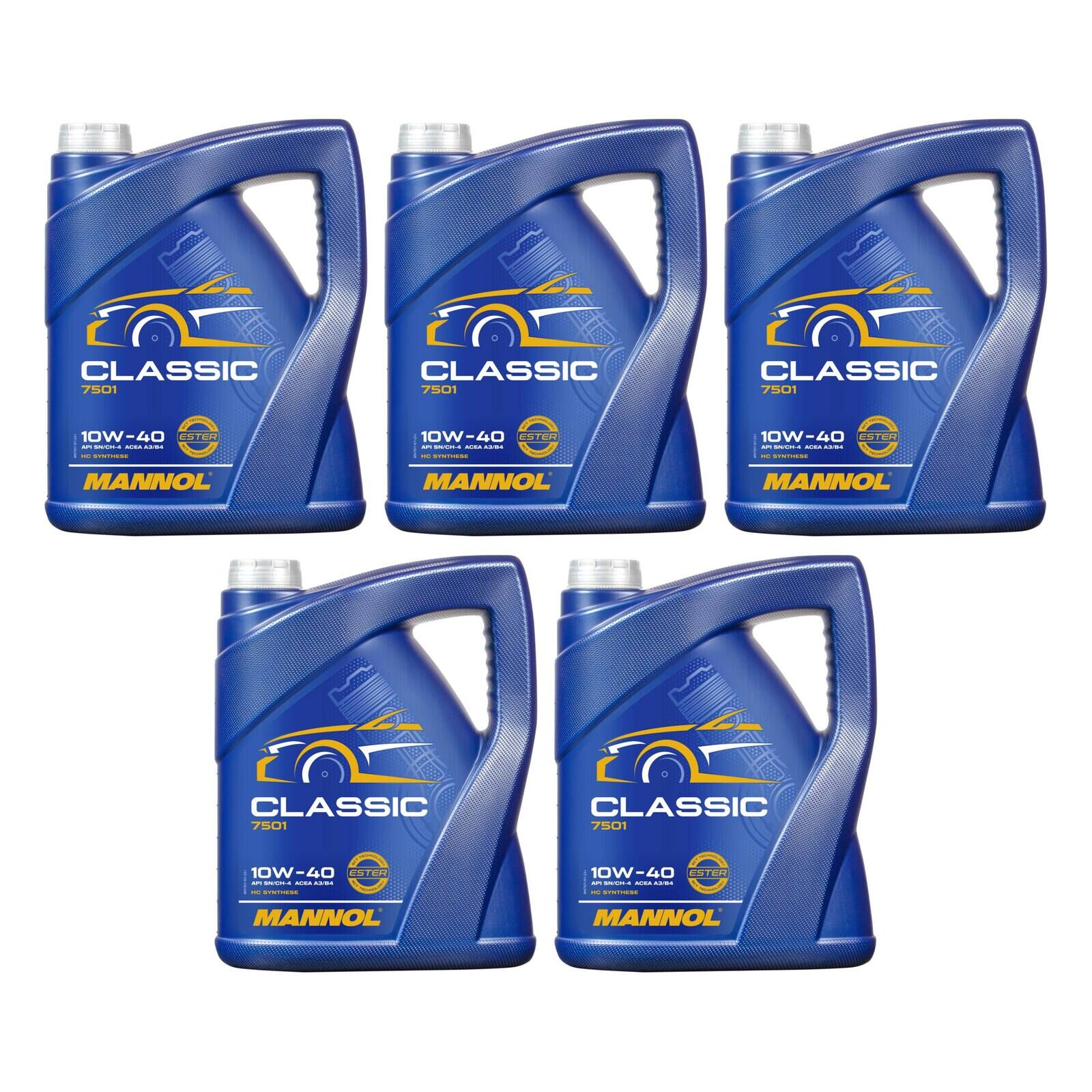 MANNOL MN7501-5 Motor&ouml;l Classic 10W-40 5x 5 Liter