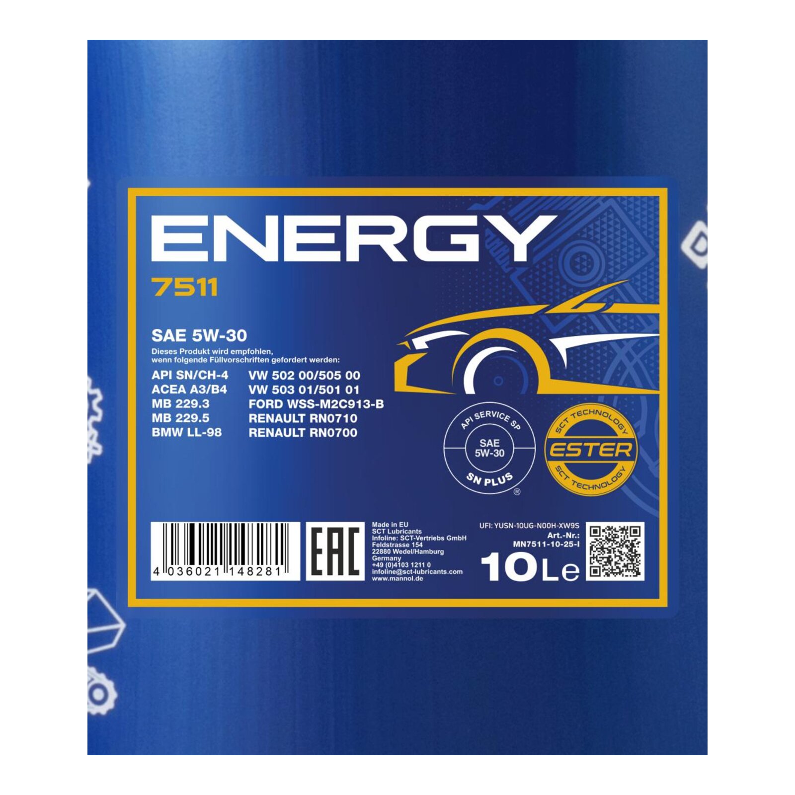 MANNOL MN7511-10 Motor&ouml;l Energy 5W-30 10 Liter