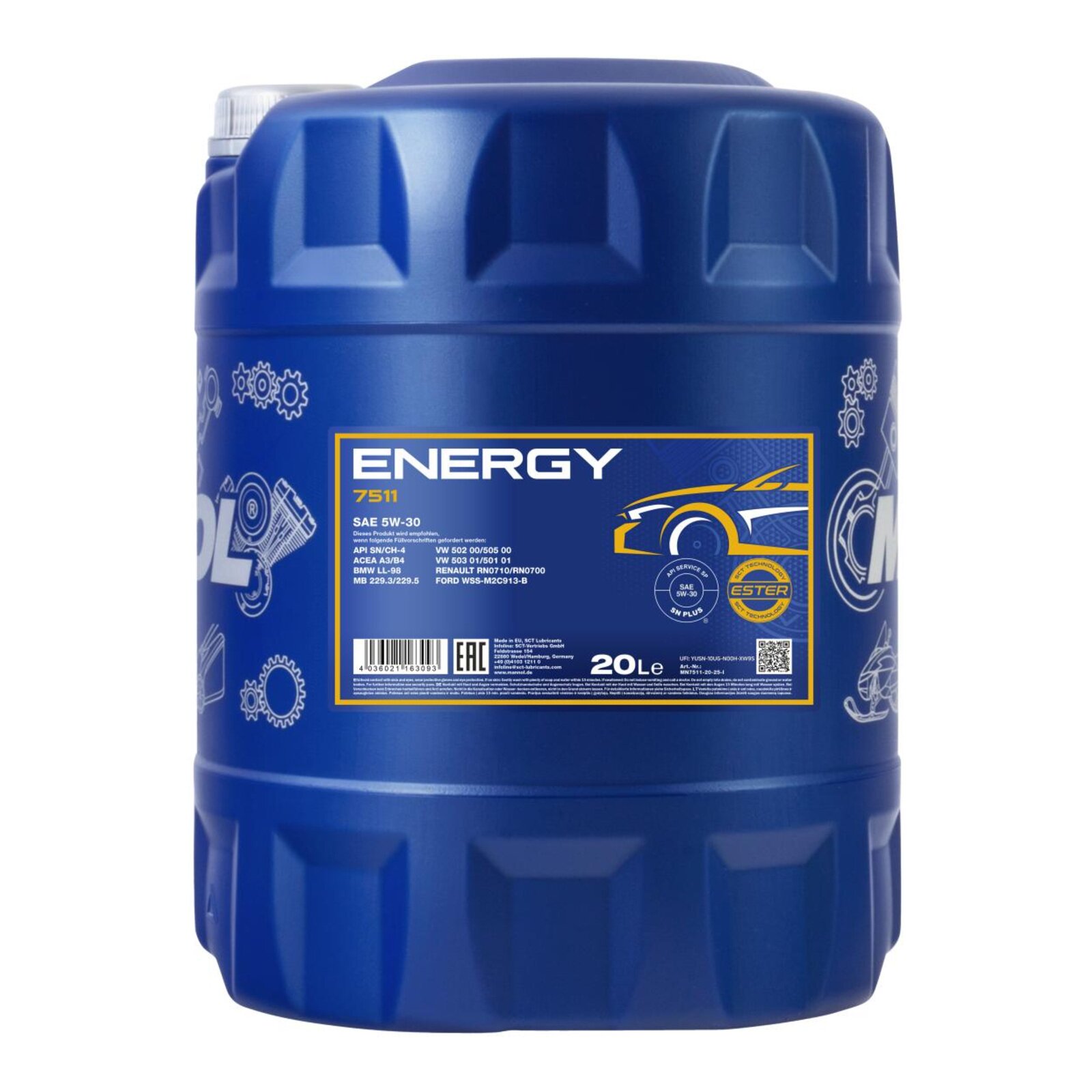 MANNOL MN7511-20 Motor&ouml;l Energy 5W-30 20 Liter