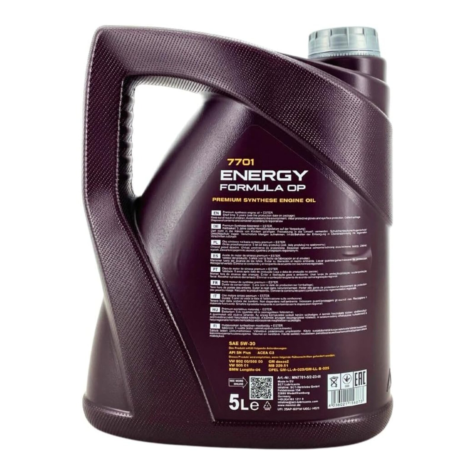 MANNOL MN7701-5 Motor&ouml;l Energy Formula OP 5W-30 5 Liter