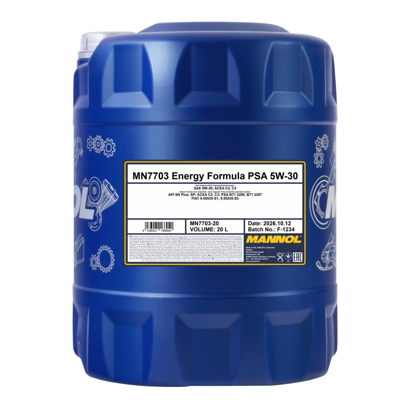 MANNOL MN7703-20 Motor&ouml;l Energy Formula PSA 5W-30 20 Liter