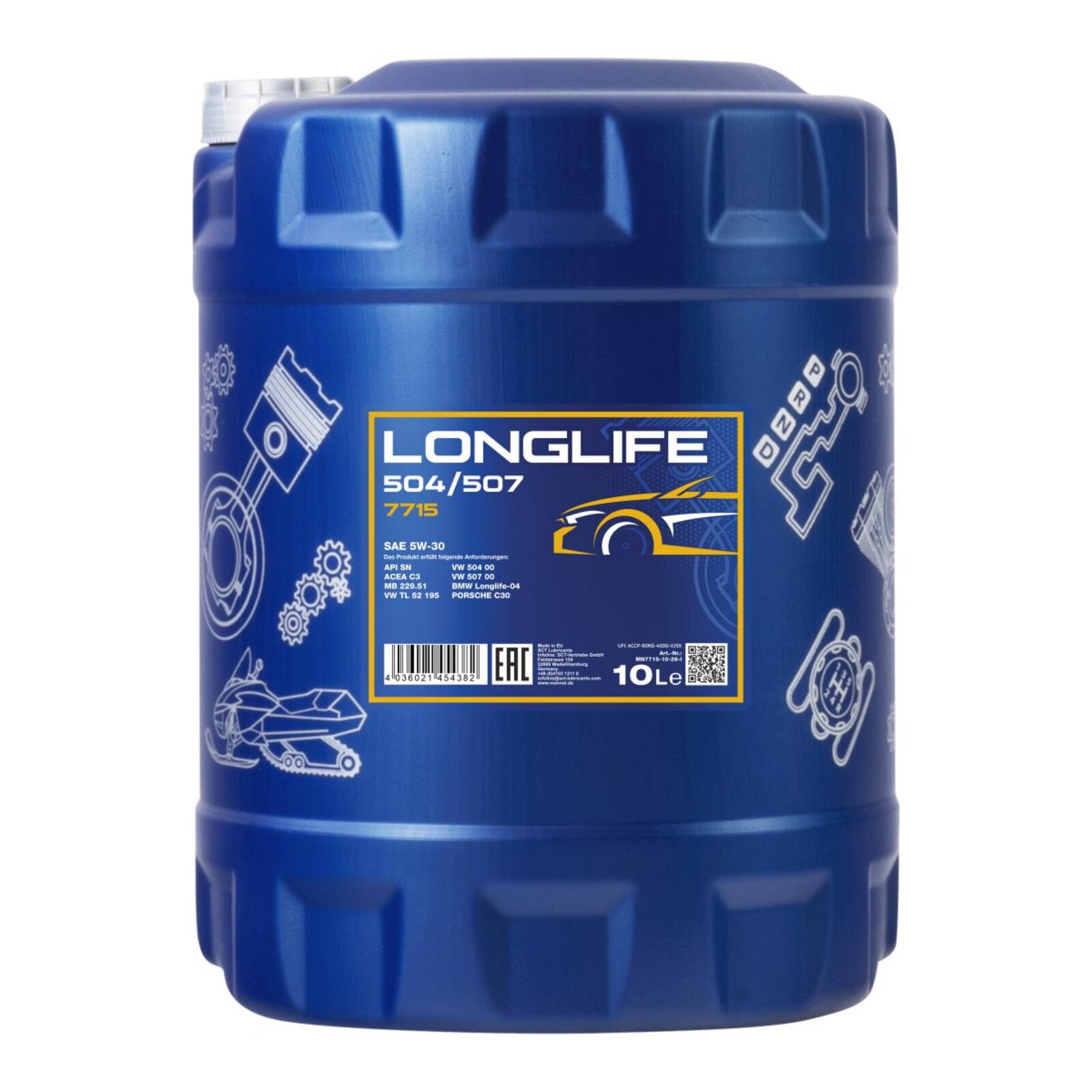 MANNOL MN7715-10 Motor&ouml;l Longlife 504/507 5W-30 10 Liter