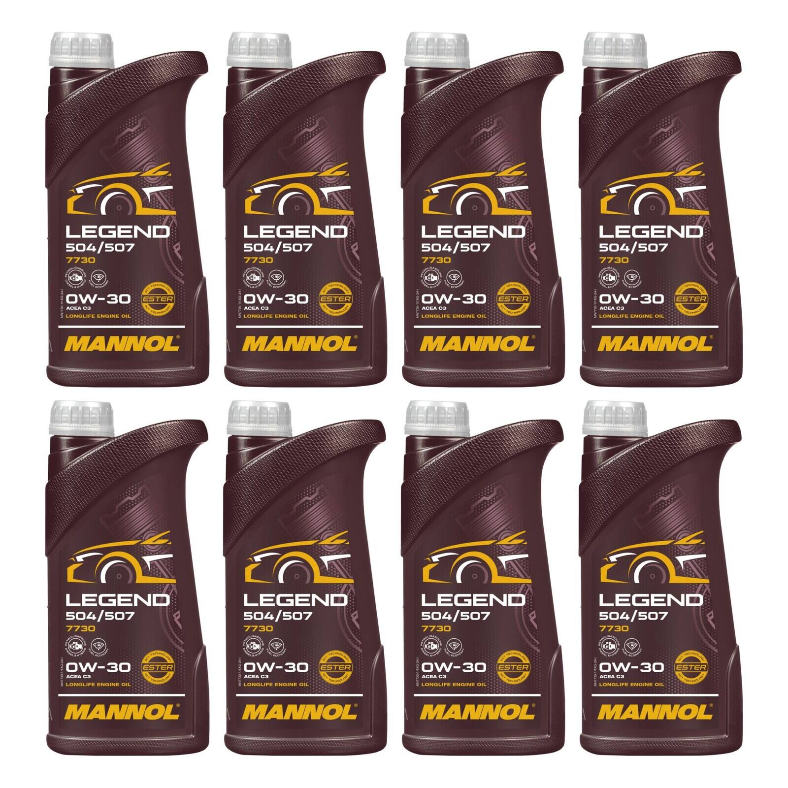 MANNOL MN7730-1 Motor&ouml;l Legend 504/507 0W-30 8x 1 Liter