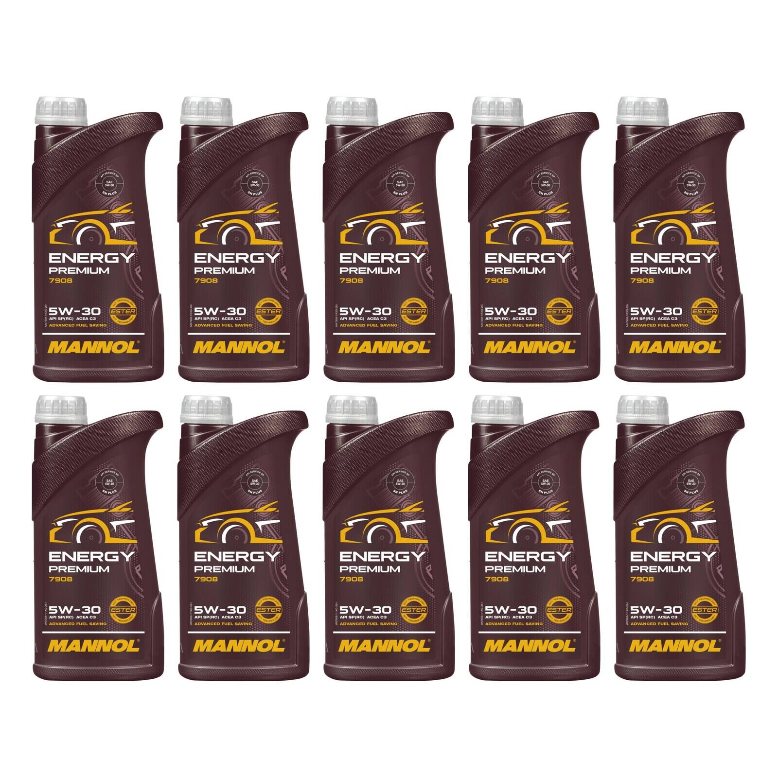 MANNOL MN7908-1 Motor&ouml;l Energy Premium 5W-30 10x 1 Liter