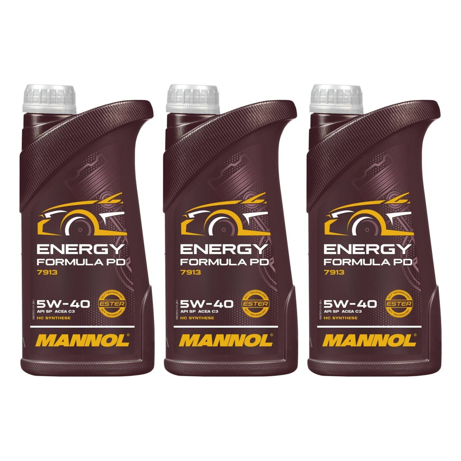MANNOL MN7913-1 Motor&ouml;l Energy Formula PD 5W-40 3x 1 Liter