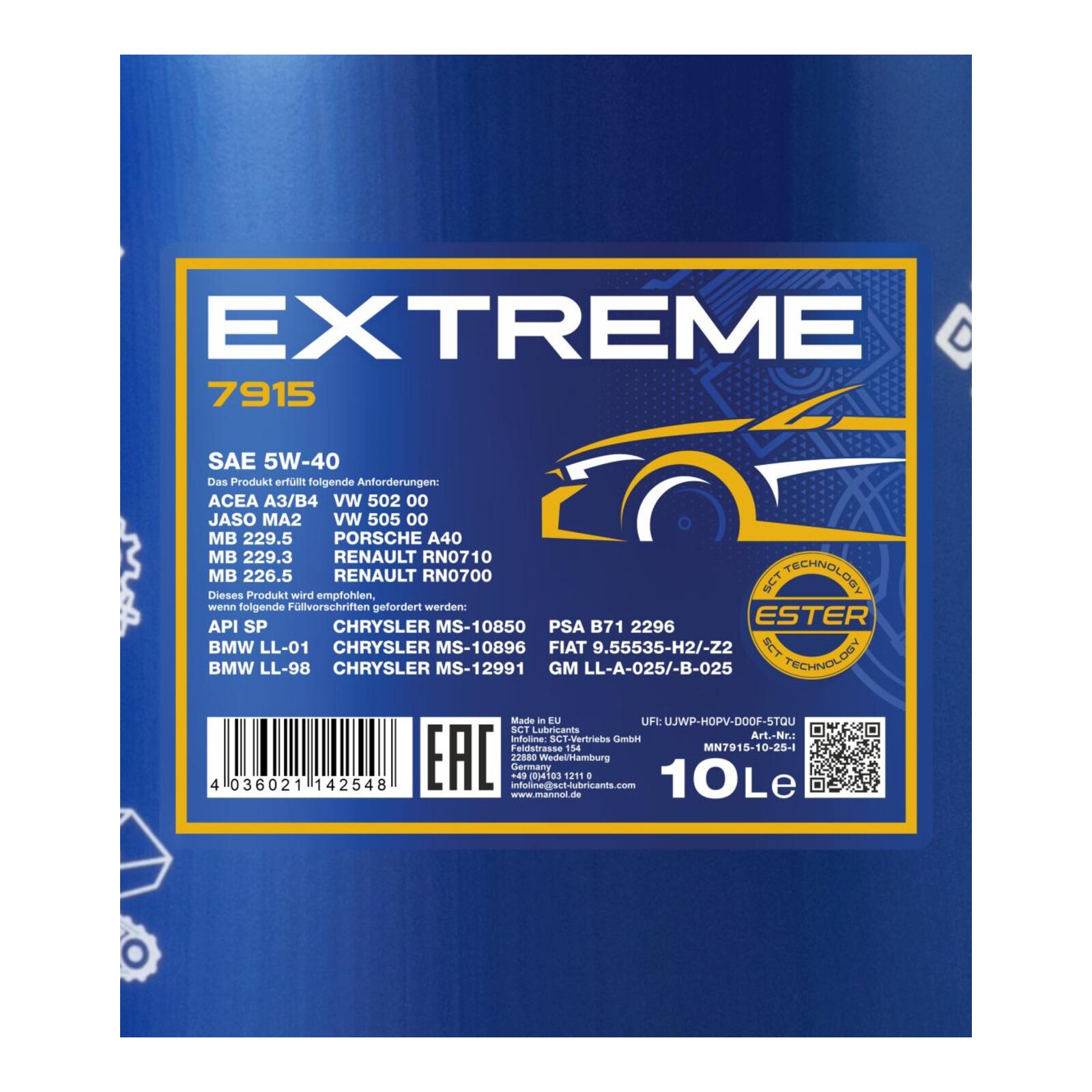 MANNOL MN7915-10 Motor&ouml;l Extreme 5W-40 10 Liter