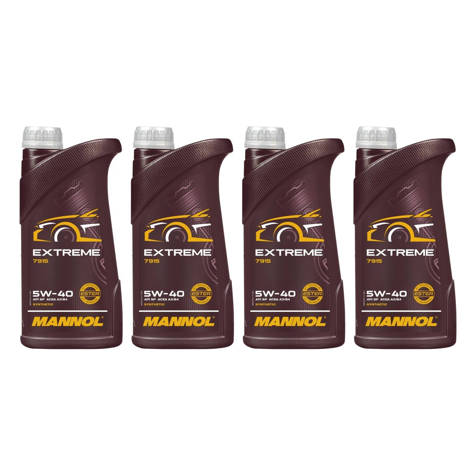 MANNOL MN7915-1 Motor&ouml;l Extreme 5W-40 4x 1 Liter
