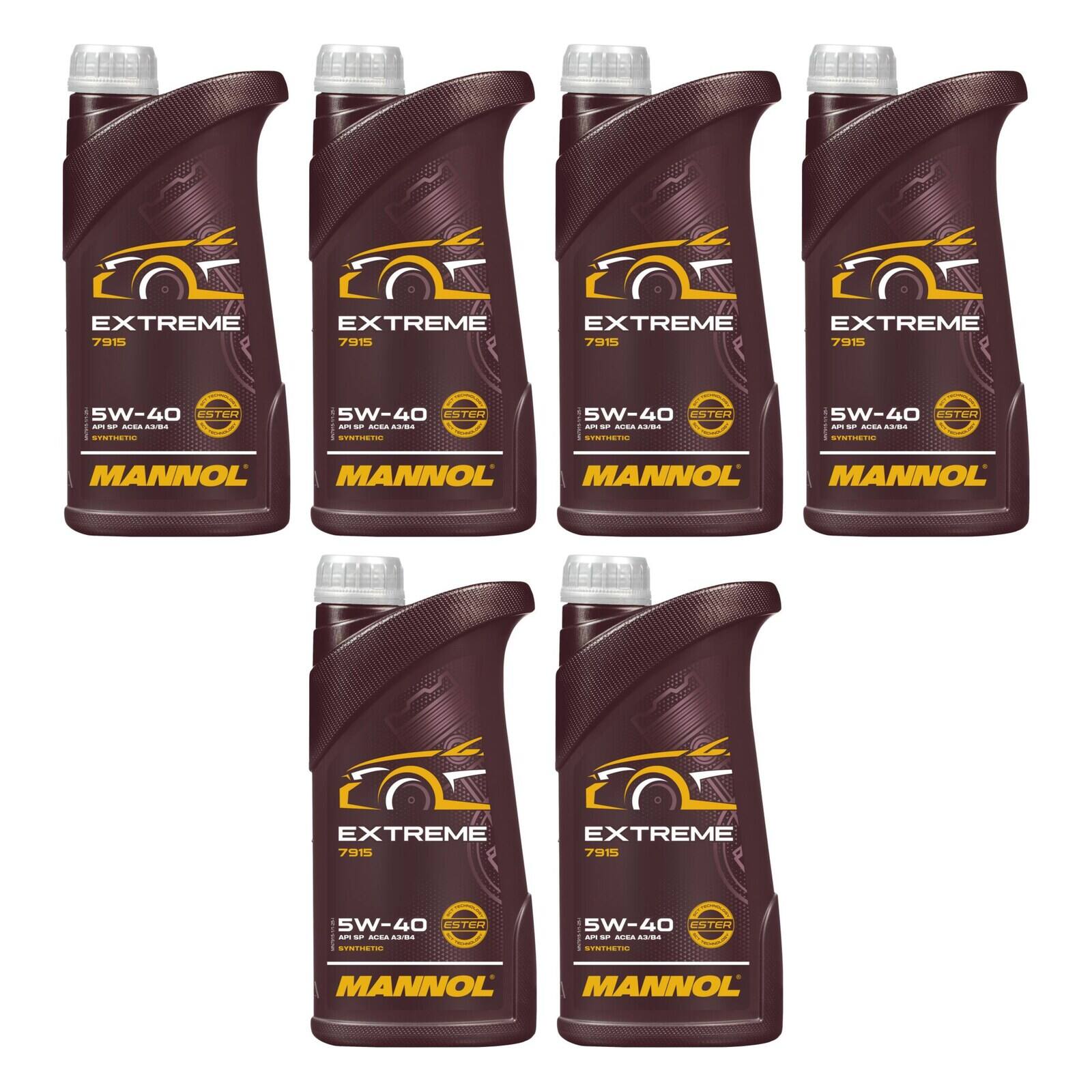MANNOL MN7915-1 Motor&ouml;l Extreme 5W-40 6x 1 Liter