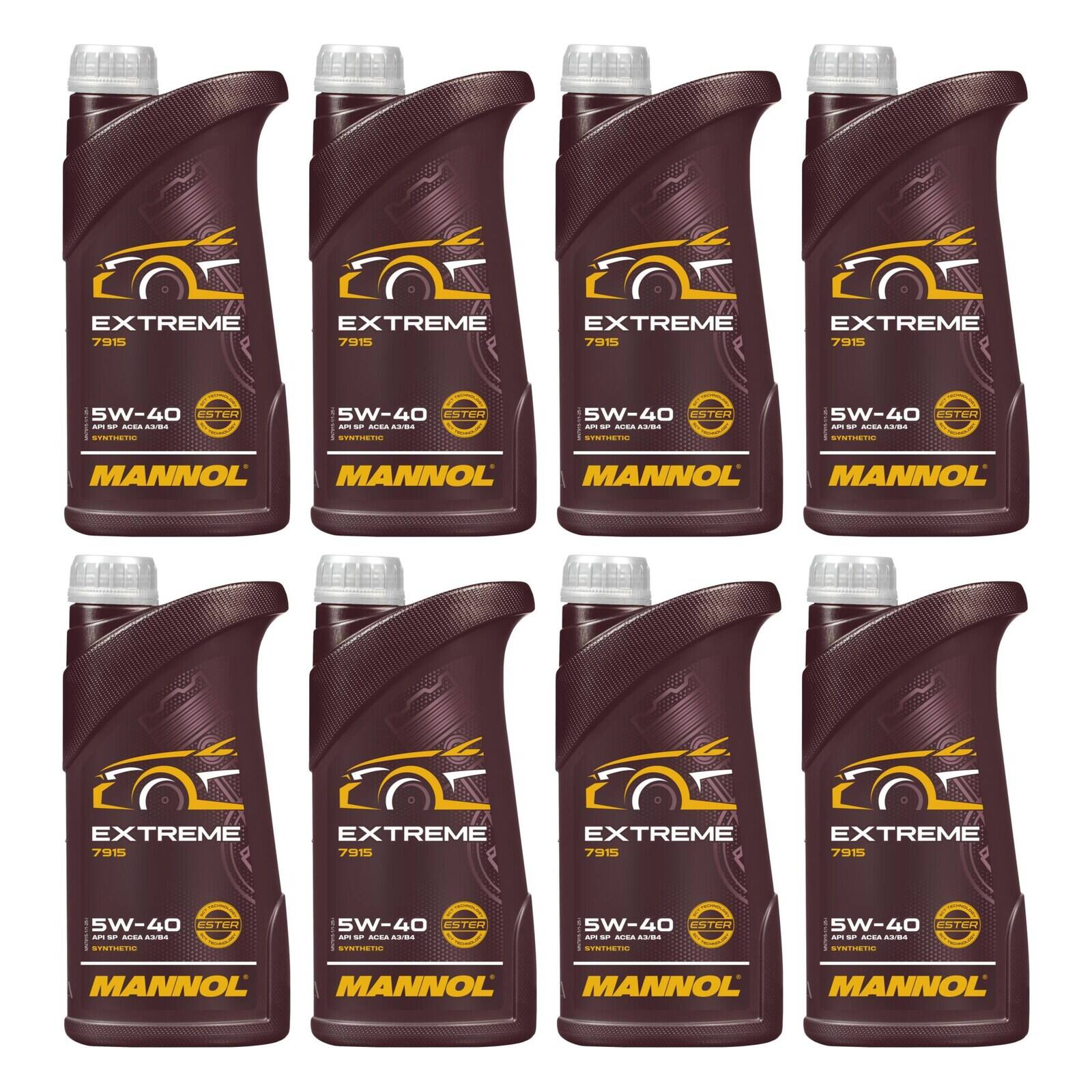 MANNOL MN7915-1 Motor&ouml;l Extreme 5W-40 8x 1 Liter