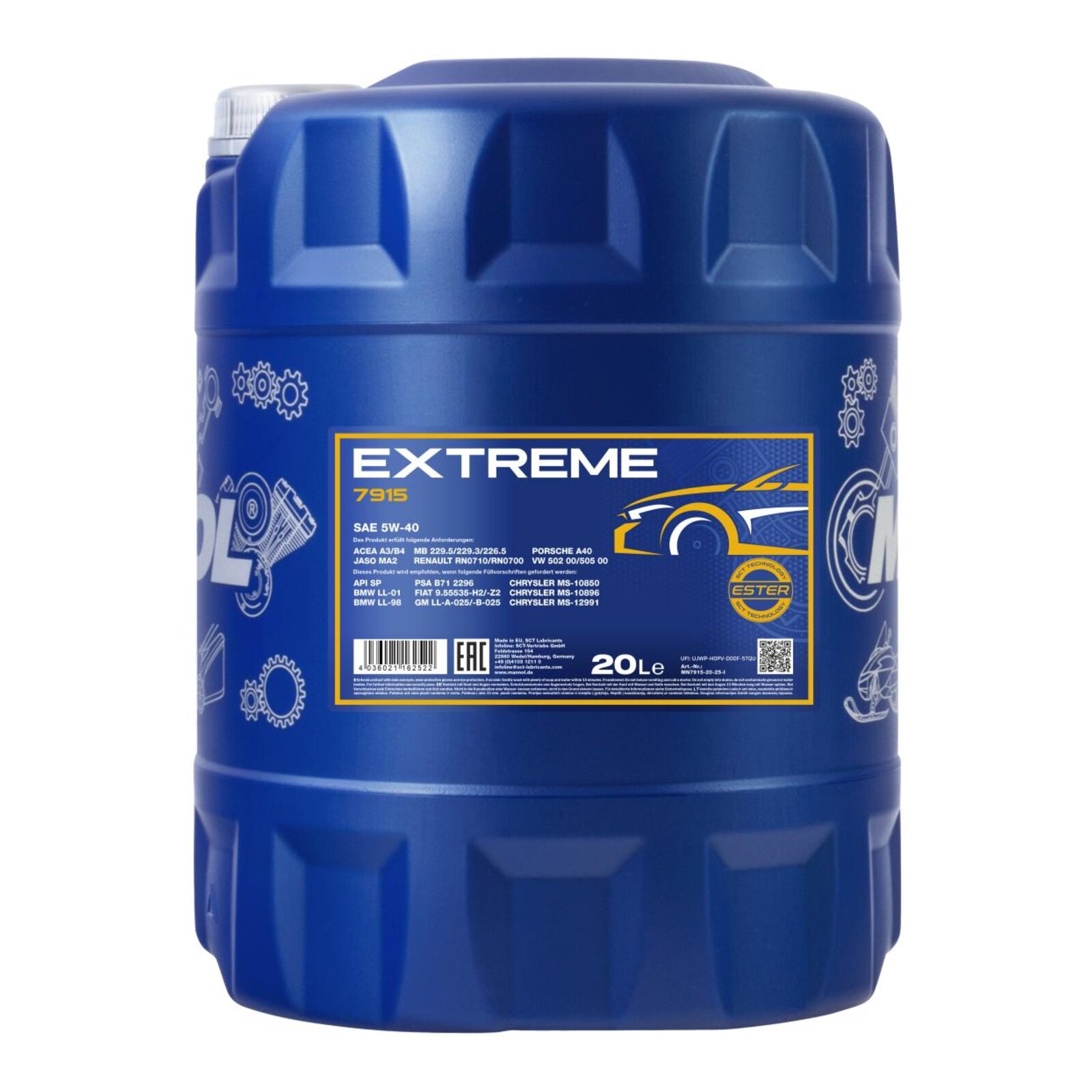 MANNOL MN7915-20 Motor&ouml;l Extreme 5W-40 20 Liter