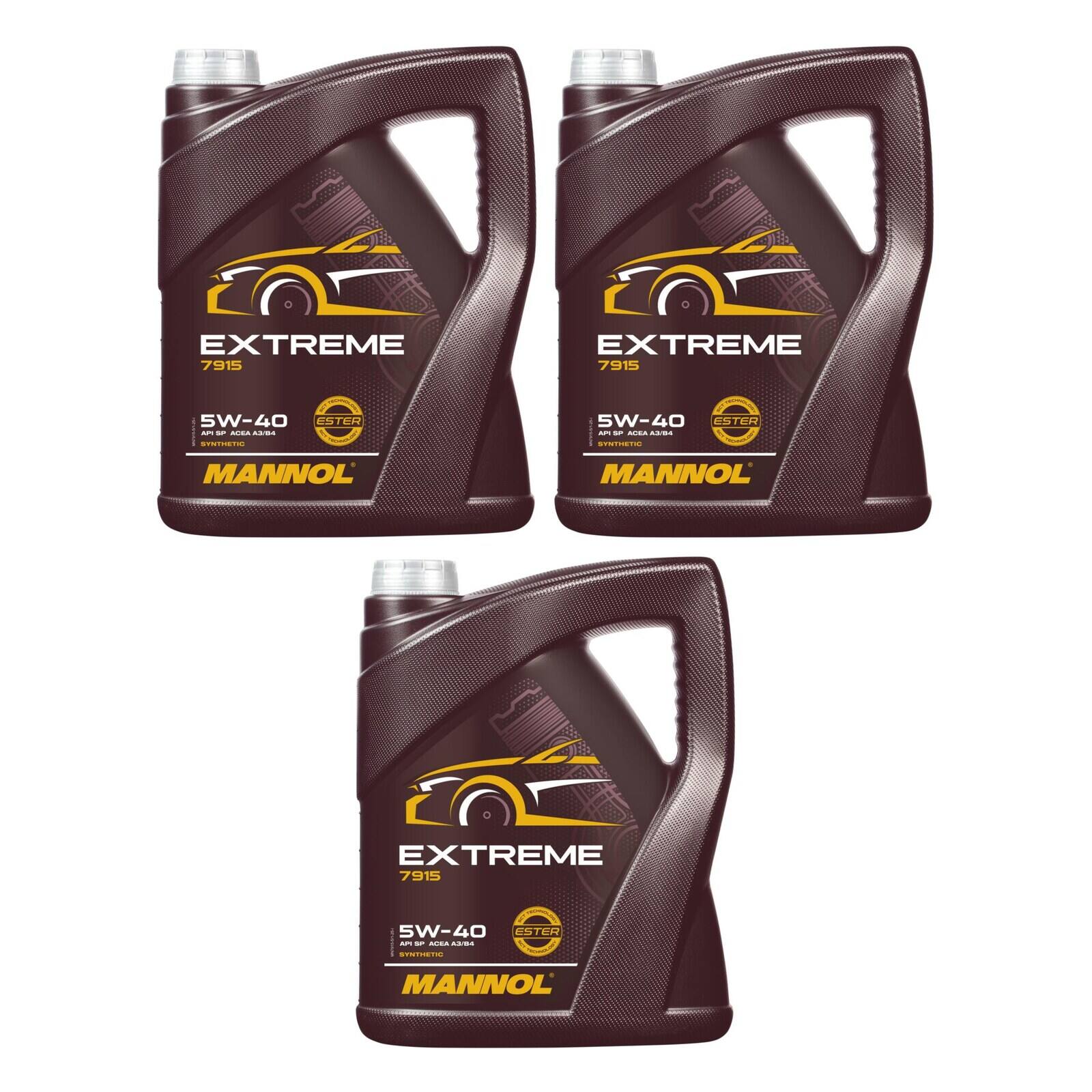 MANNOL MN7915-5 Motor&ouml;l Extreme 5W-40 3x 5 Liter