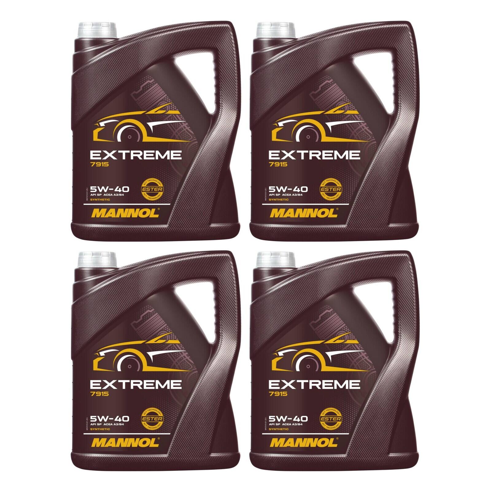 MANNOL MN7915-5 Motor&ouml;l Extreme 5W-40 4x 5 Liter
