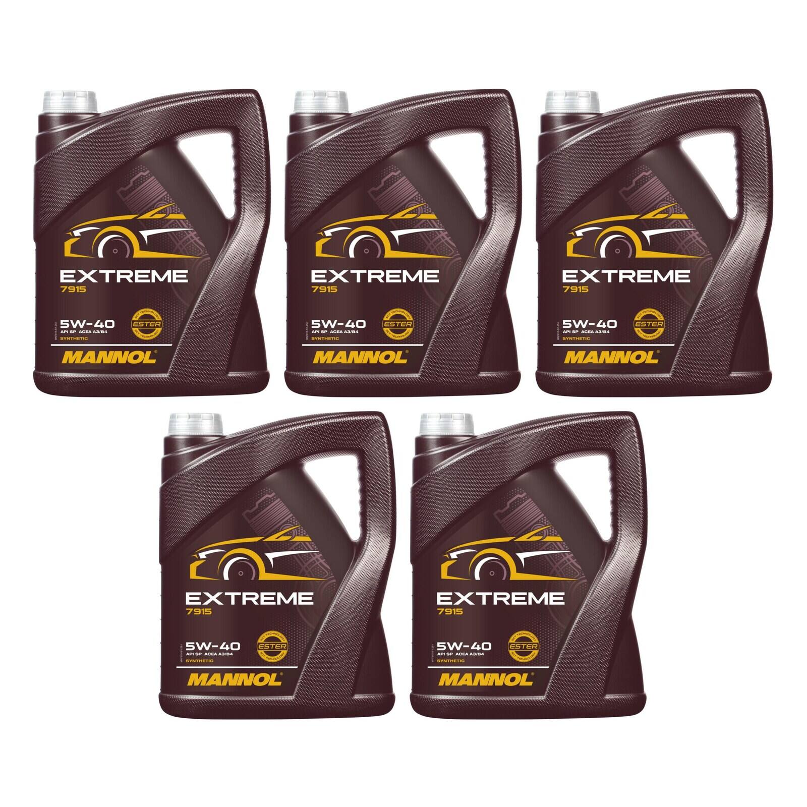 MANNOL MN7915-5 Motor&ouml;l Extreme 5W-40 5x 5 Liter