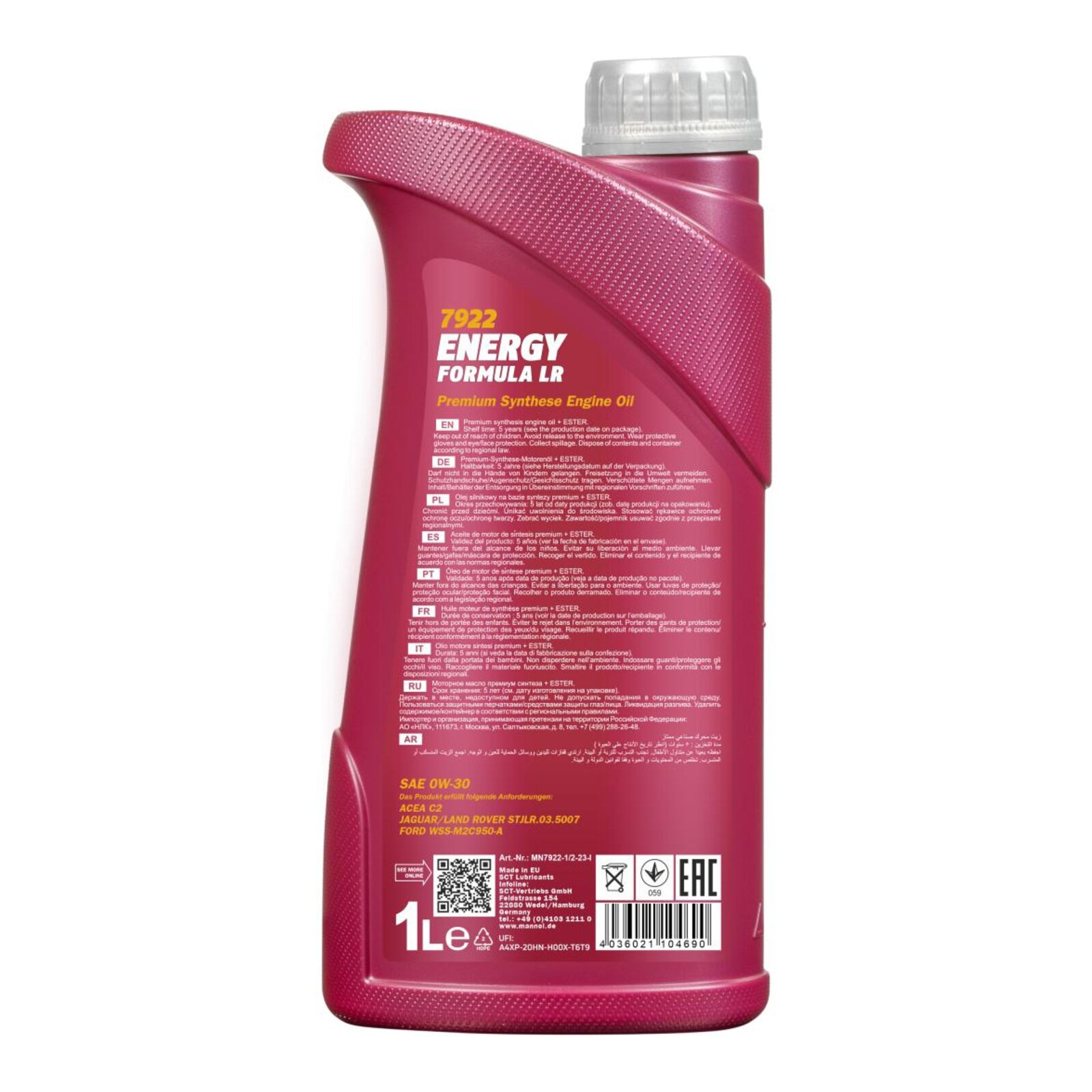 MANNOL MN7922-1 Motor&ouml;l Energy Formula LR 0W-30 1 Liter