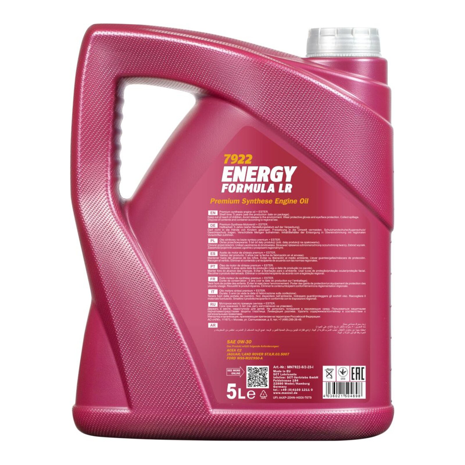 MANNOL MN7922-5 Motor&ouml;l Energy Formula LR 0W-30 5 Liter