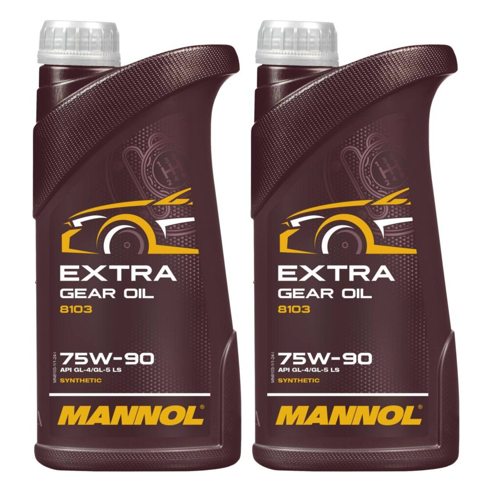 MANNOL MN8103-1 Getriebe&ouml;l Extra 75W-90 GL-4/GL-5 LS 2x 1 Liter