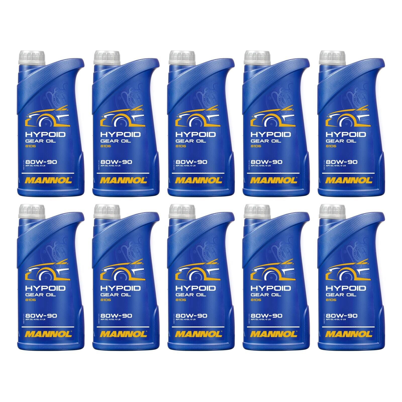 MANNOL MN8106-1 Getriebe&ouml;l Hypoid 80W-90 GL-5 LS 10x 1 Liter