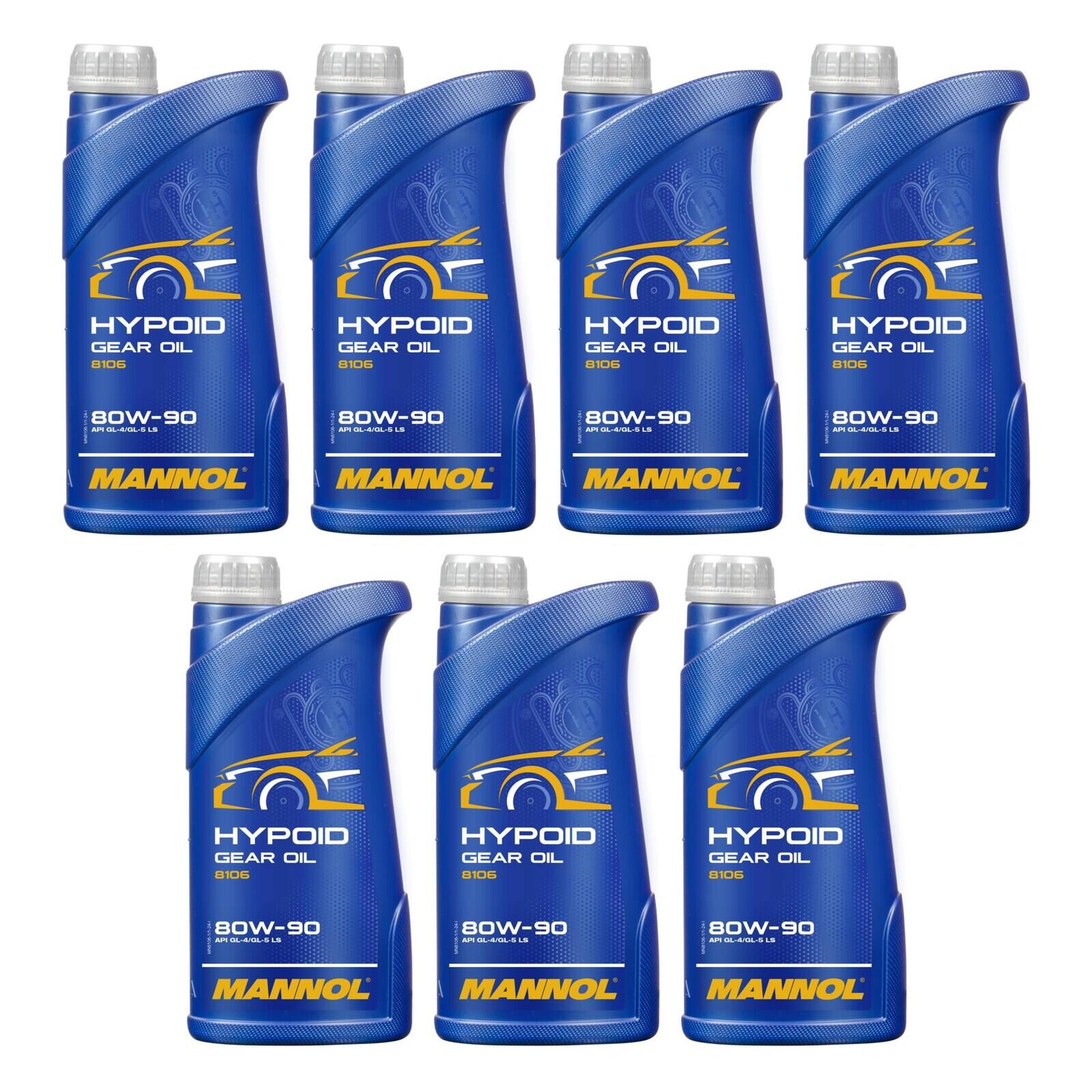 MANNOL MN8106-1 Getriebe&ouml;l Hypoid 80W-90 GL-5 LS 7x 1 Liter
