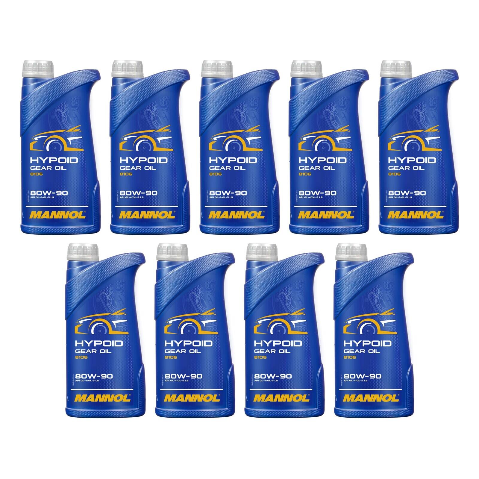 MANNOL MN8106-1 Getriebe&ouml;l Hypoid 80W-90 GL-5 LS 9x 1 Liter
