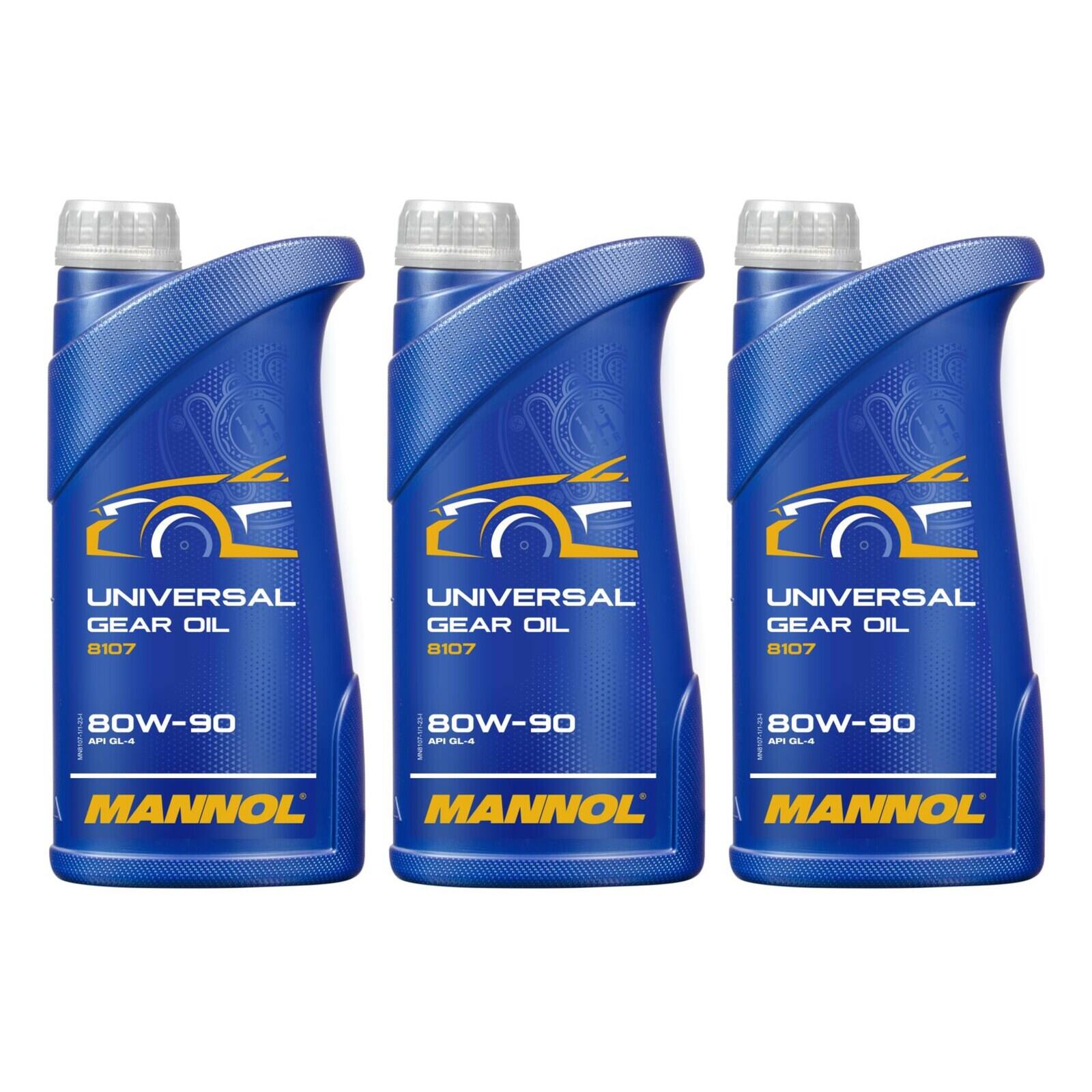 MANNOL MN8107-1 Getriebe&ouml;l Universal 80W-90 GL-4 3x 1 Liter