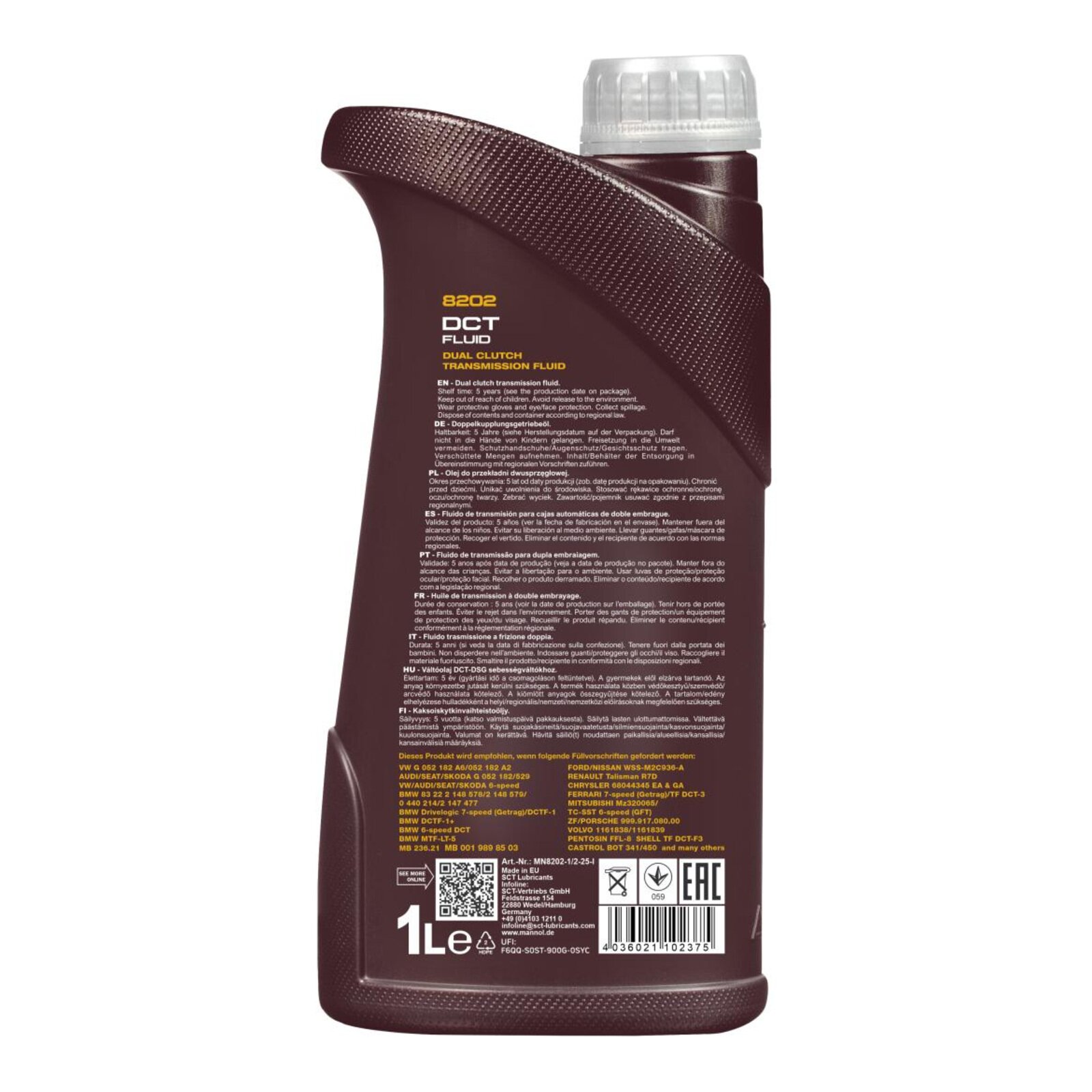 MANNOL MN8202-1 DCT Fluid Doppelkupplungsgetriebe&ouml;l 1 Liter